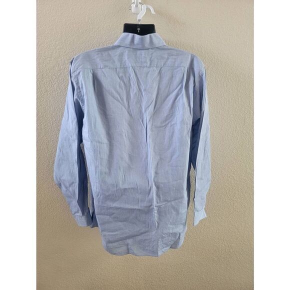 Daniel Cremieux Mens Richard Cotton Shirt Tailored Fit Button-Up Blue Size 17/35 - Picture 2 of 5